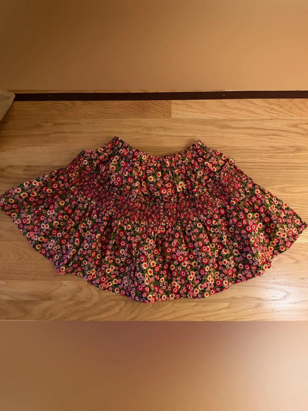Crewcuts Girls' smocked skirt in floral print